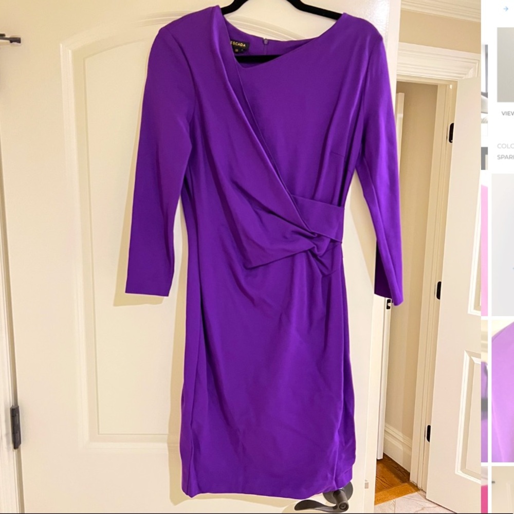 Escada Purple 3/4 sleeve dress size 38